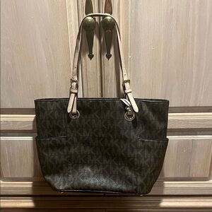Michael Kors Brown and Tan Signature Tote